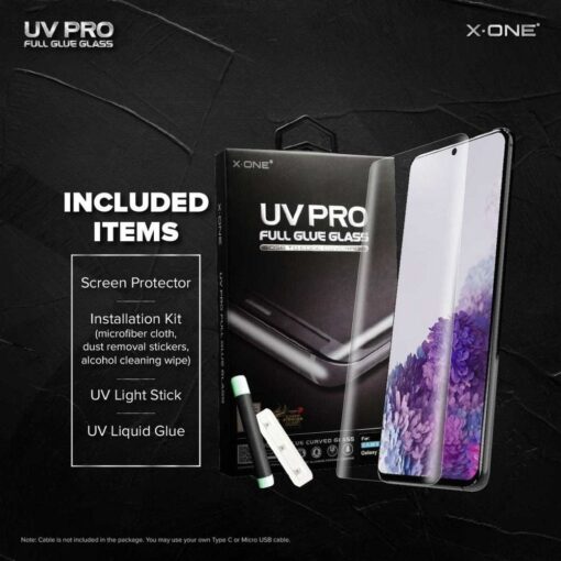 Protector Schutzfolie X-ONE UV - HUA P30 Pro (kleine Größe für Etui) Full Face Sekuritglas 9H – Bild 7
