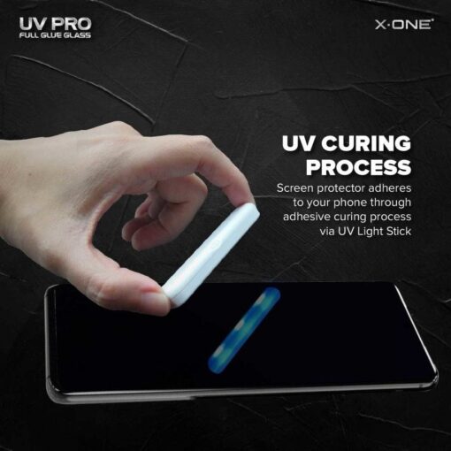Protector Schutzfolie X-ONE UV - HUA P30 Pro (kleine Größe für Etui) Full Face Sekuritglas 9H – Bild 9
