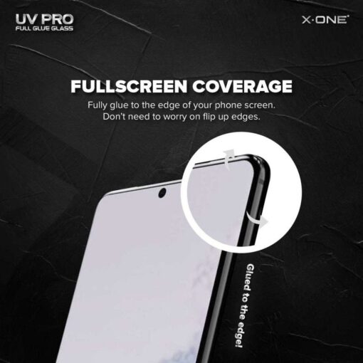 Protector Schutzfolie X-ONE UV - SAM Galaxy S9 (kleine Größe für Etui) Full Face Sekuritglas 9H – Bild 6