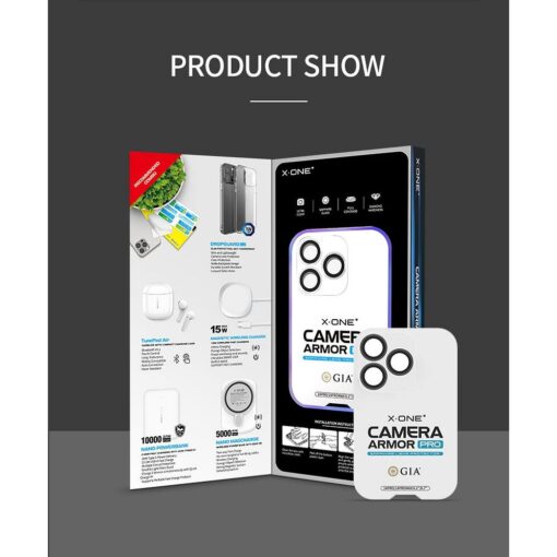 X-ONE Gehärtetes Glas für Kameraobjektiv Camera Armor Pro - für iPhone 14/14 Plus – Bild 5