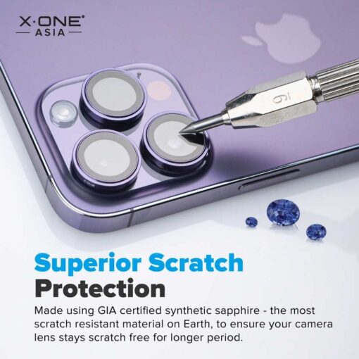 X-ONE Gehärtetes Glas für Kameraobjektiv Camera Armor Pro - für iPhone 15 Pro/15 Pro Max – Bild 7