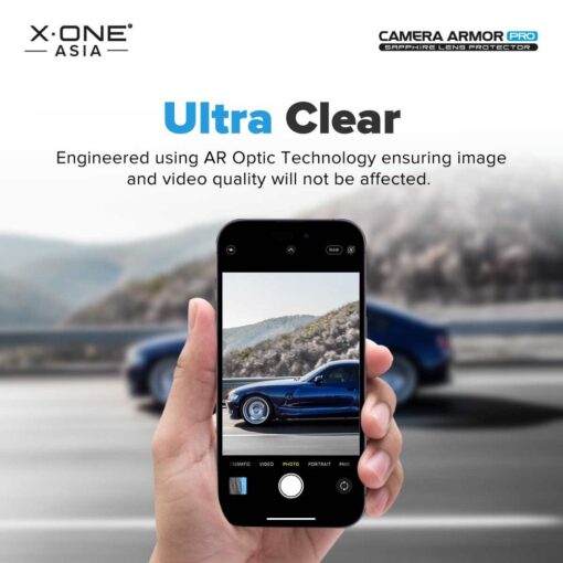X-ONE Gehärtetes Glas für Kameraobjektiv Camera Armor Pro - für iPhone 15 Pro/15 Pro Max – Bild 9