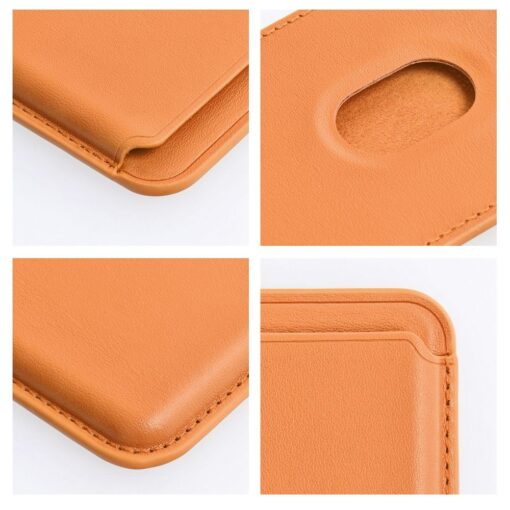 Leder Mag Brieftasche orange – Bild 5