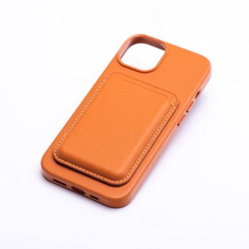 Leder Mag Brieftasche orange – Bild 8