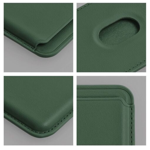 LEATHER MAG WALLET Magnetkartenetui kompatibel mit MagSafe dunkelgrün – Bild 5
