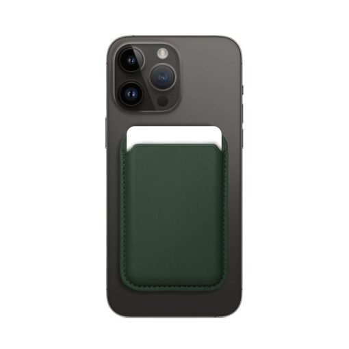 LEATHER MAG WALLET Magnetkartenetui kompatibel mit MagSafe dunkelgrün – Bild 6