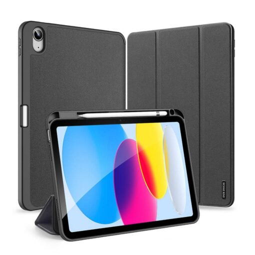DUX DUCIS DOMO klappbares Case mit Stylus-Halter für iPad 10 (2022) schwarz