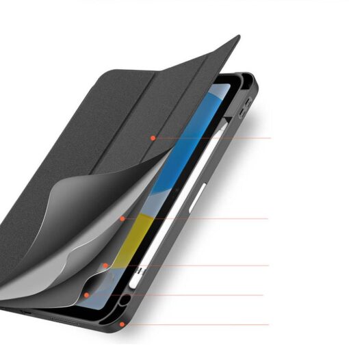 DUX DUCIS DOMO klappbares Case mit Stylus-Halter für iPad 10 (2022) schwarz – Bild 10