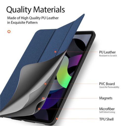 DUX DUCIS DOMO faltbares Case mit Stylus-Halter für iPad Air 4/5/6 10.9 schwarz – Bild 3
