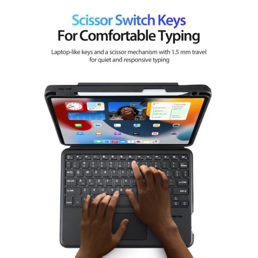 DUX DUCIS DK klappbares Case mit kabelloser Tastatur für iPad 4/5/6/iPad Pro 11 (2018/2020/2021/2022) schwarz – Bild 8
