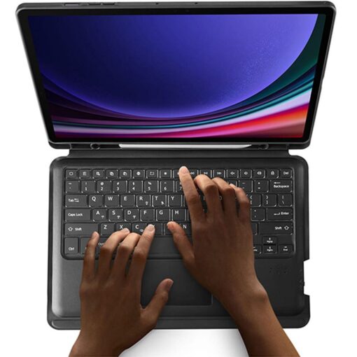 DUX DUCIS case DK foldable with Wireless Keyboard with backlight for SAMSUNG Tab S10 Plus/S9 Plus/S9 FE Plus black – Bild 10