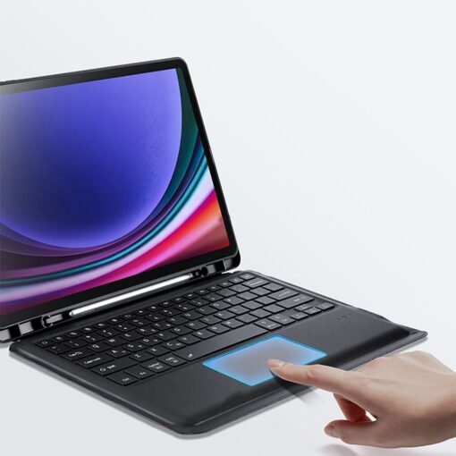 DUX DUCIS case DK foldable with Wireless Keyboard with backlight for SAMSUNG Tab S10 Plus/S9 Plus/S9 FE Plus black – Bild 11