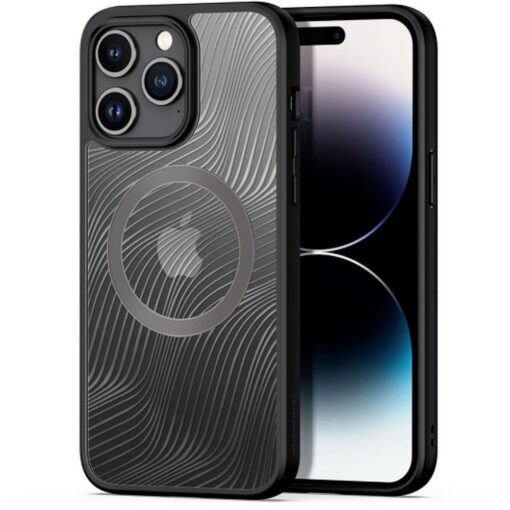 DUX DUCIS AIMO MAG Handyhülle kompatibel mit MagSafe für IPHONE 15 Pro Max schwarz