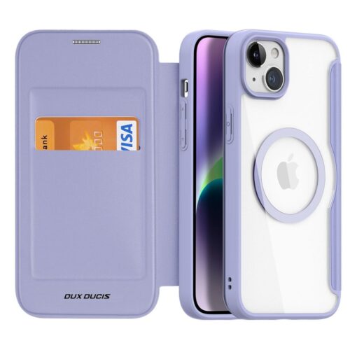 DUX DUCIS SKIN X PRO holster kompatibel mit MagSafe für IPHONE 15 Plus lila
