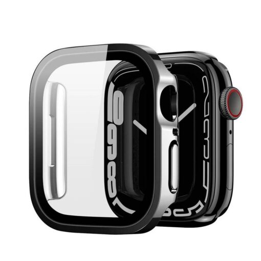 DUX DUCIS HAMO Handyhülle mit Gehärtetem Glas für Apple Watch 7 / 8 / 9 41 mm schwarz