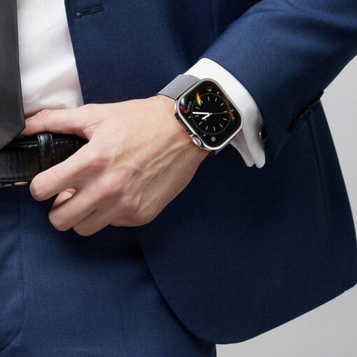 DUX DUCIS HAMO Handyhülle mit Gehärtetem Glas für Apple Watch 7 / 8 / 9 41 mm schwarz – Bild 6
