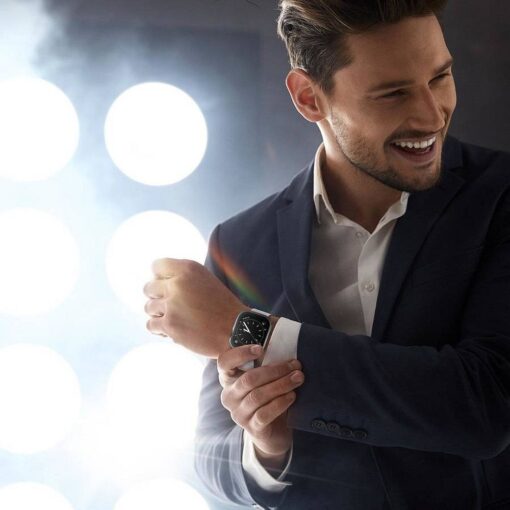 DUX DUCIS HAMO Handyhülle mit Gehärtetem Glas für Apple Watch 7 / 8 / 9 41 mm schwarz – Bild 8