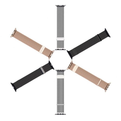 DUX DUCIS MILANESE magnetisches Armband aus Edelstahl für Apple Watch 42 / 44 / 45 mm gold – Bild 4