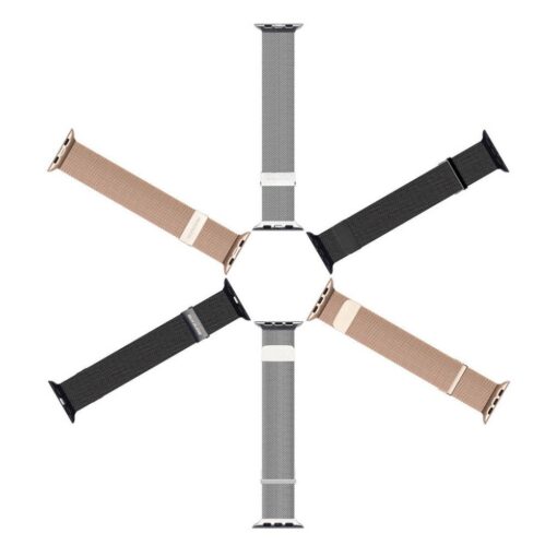 DUX DUCIS MILANESE magnetisches Armband aus Edelstahl für Apple Watch 38 / 40 / 41 mm silber – Bild 3