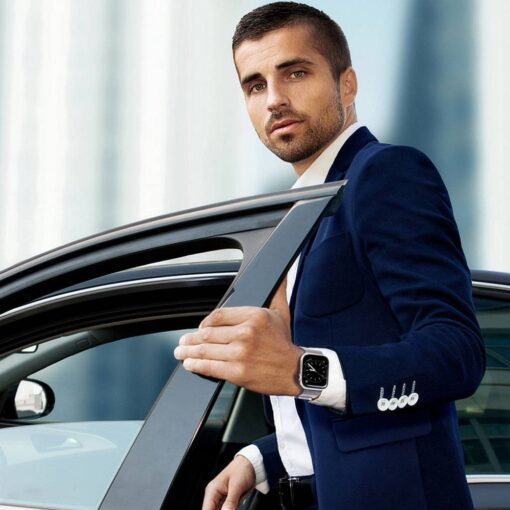 DUX DUCIS MILANESE magnetisches Armband aus Edelstahl für Apple Watch 38 / 40 / 41 mm silber – Bild 7