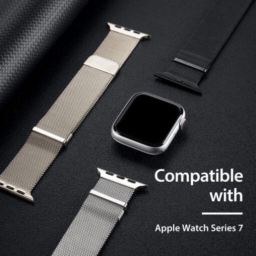 DUX DUCIS MILANESE magnetisches Armband aus Edelstahl für Apple Watch 38 / 40 / 41 mm platin – Bild 7