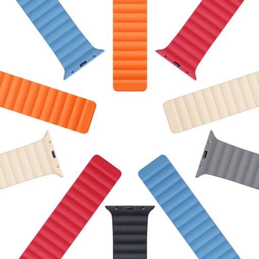 DUX DUCIS CHAIN magnetisches Silikon Armband für Apple Watch 38 / 40 / 41 mm blau – Bild 4