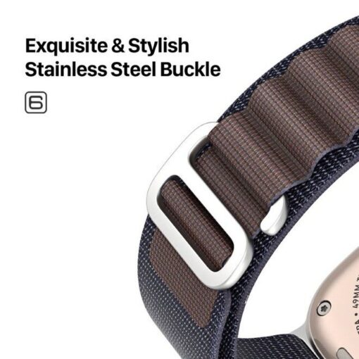 DUX DUCIS GS Nylon Armband für Apple Watch 42 / 44 / 45 / 49 mm indigo – Bild 3