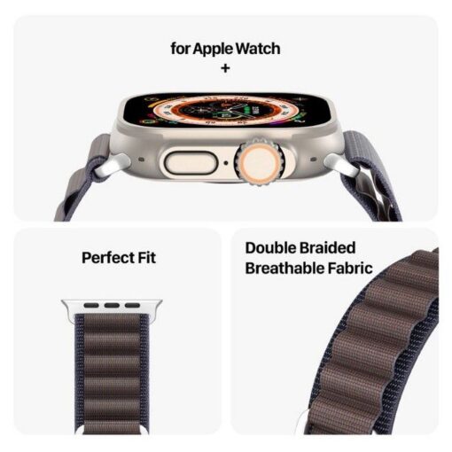 DUX DUCIS GS Nylon Armband für Apple Watch 42 / 44 / 45 / 49 mm indigo – Bild 7