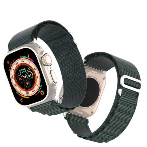 DUX DUCIS GS Nylon Armband für Apple Watch 42 / 44 / 45 / 49 mm olivgrün – Bild 4