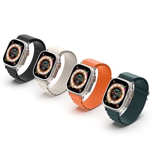 DUX DUCIS GS Nylon Armband für Apple Watch 42 / 44 / 45 / 49 mm olivgrün – Bild 5