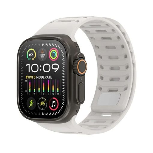 DUX DUCIS CS magnetisches Silikon Armband für Apple Watch 42/44/45/46/49mm grau