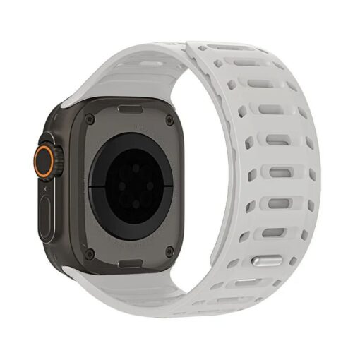 DUX DUCIS CS magnetisches Silikon Armband für Apple Watch 42/44/45/46/49mm grau – Bild 3