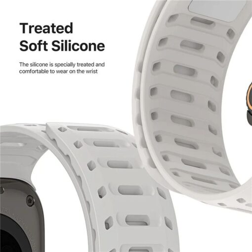 DUX DUCIS CS magnetisches Silikon Armband für Apple Watch 42/44/45/46/49mm grau – Bild 8