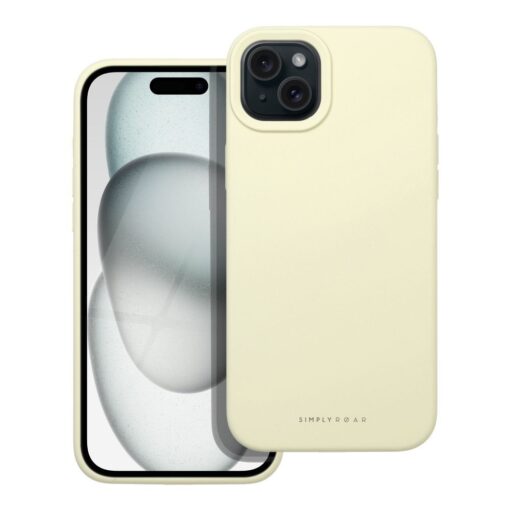 Roar Cloud-Skin Case - für iPhone 15 Plus Hellgelb