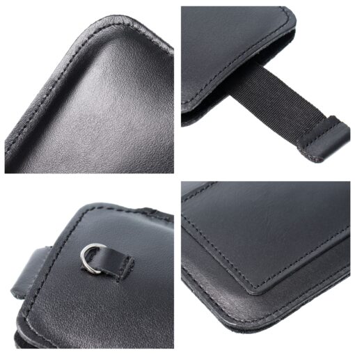 Leder-Universal-Slipper mit Pull-Up - ROYAL / schwarz - Größe 3XL - HUAWEI MATE 20X – Bild 7