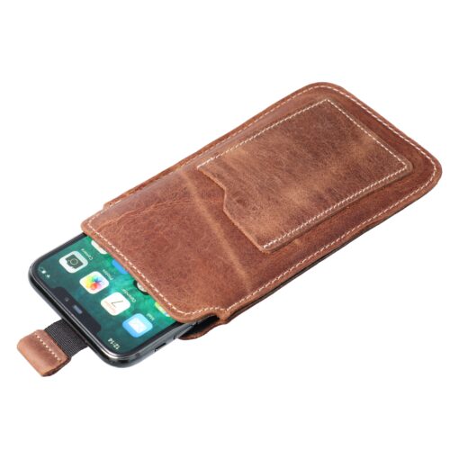 Universal-Slipper aus Leder - ROYAL Crazy Horse / braun - Größe 2XL - IPHONE 6 PLUS / SAMSUNG A52 / XIAOMI REDMI NOTE 10 – Bild 4
