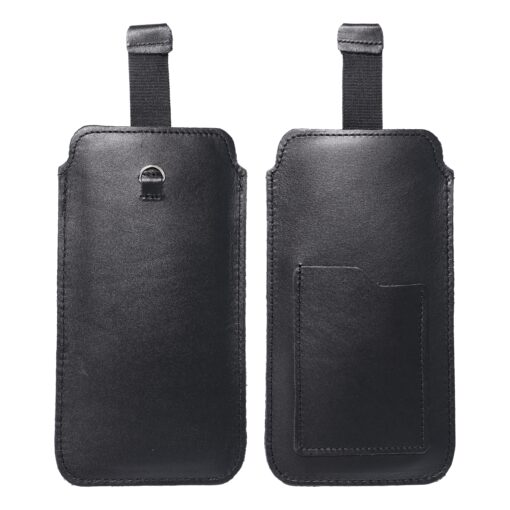 Universal-Slipper aus Leder mit Pull-up - ROYAL / schwarz - Größe M - IPHONE 5 / NOKIA S5610 / LUMIA 230 – Bild 3