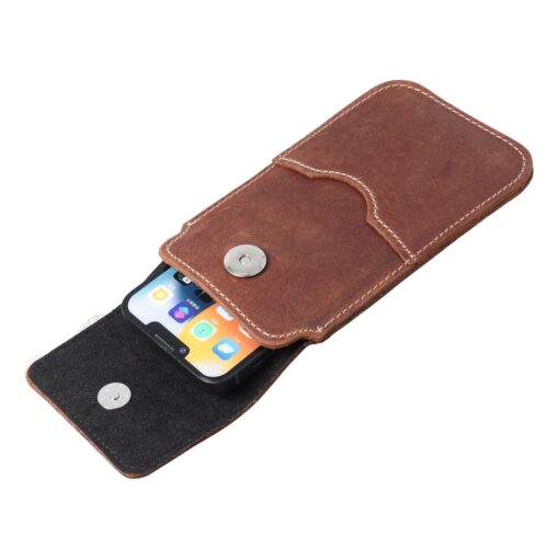 Universal-Slipper aus Leder mit Klappe - ROYAL Crazy Horse / braun - Größe 2XL+weit - SAMSUNG A12 / NOTE 9 / XIAOMI REDMI NOTE 10 PRO – Bild 4