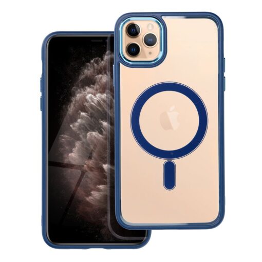 COLOR EDGE MAG COVER kompatibel mit MagSafe für IPHONE 11 Pro Max blau