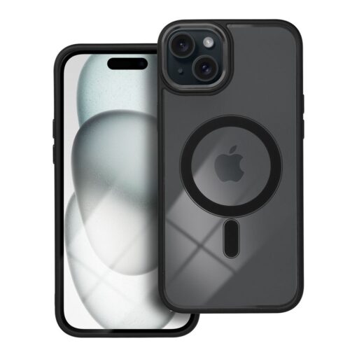 COLOR EDGE MAG COVER kompatibel mit MagSafe für IPHONE 15 Plus schwarz