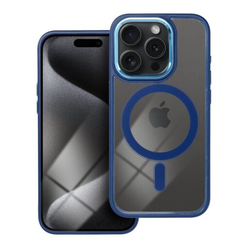 COLOR EDGE MAG COVER kompatibel mit MagSafe für IPHONE 15 Pro blau