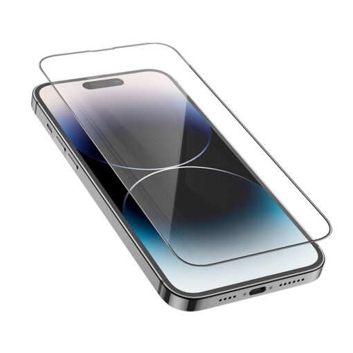 HOCO HD 5D Guardian Gehärtetes Glas Schutzschild (SET 10in1) - für iPhone 14 Pro schwarz (G14) – Bild 4