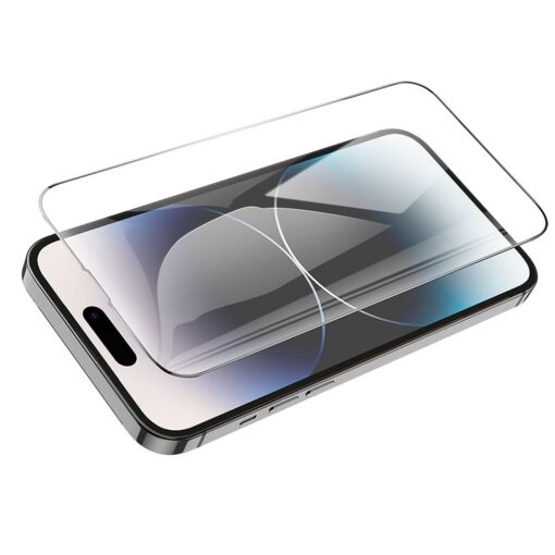 HOCO HD 5D Guardian Gehärtetes Glas Schild (SET 10in1) - für iPhone 14 Pro Max schwarz (G14) – Bild 5