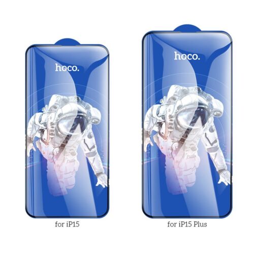 HOCO HD 5D Guardian Gehärtetes Glas Schild (SET 10in1) - für iPhone 15 Plus / 16 Plus schwarz (G14) – Bild 3