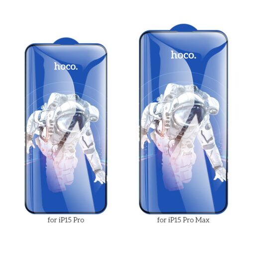 HOCO HD 5D Guardian gehärtetes Glas (SET 10in1) - für iPhone 15 Pro schwarz (G14) – Bild 3