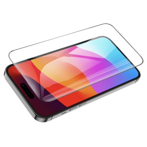 HOCO HD 5D Guardian gehärtetes Glas (SET 10in1) - für iPhone 15 Pro schwarz (G14) – Bild 6
