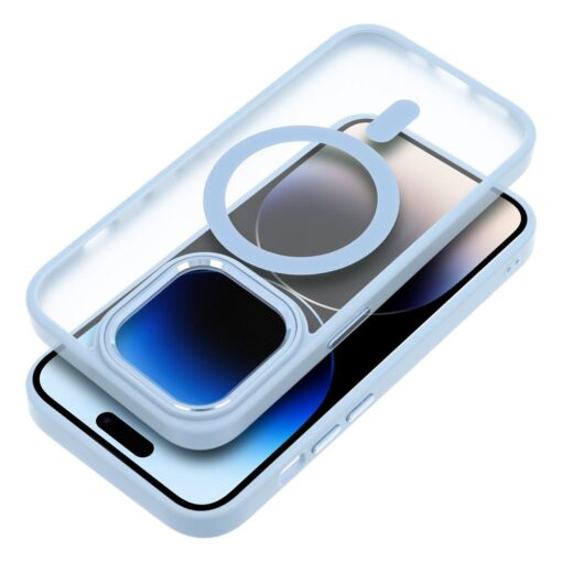 MATTE MAG COVER Handyhülle kompatibel mit MagSafe für IPHONE 12 / 12 Pro blau – Bild 3