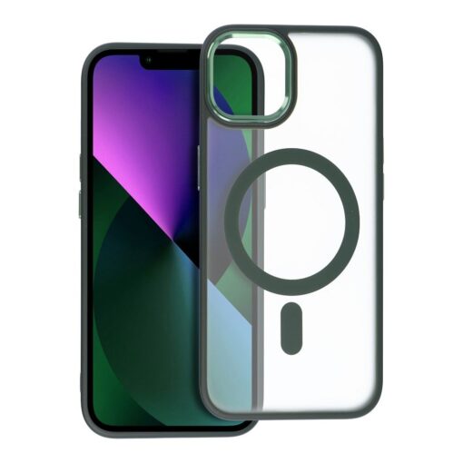 MATTE MAG COVER case compatible with MagSafe for IPHONE 13 green