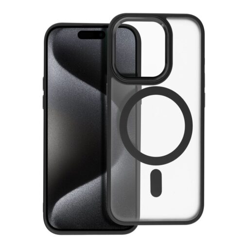 MATTE MAG COVER Handyhülle kompatibel mit MagSafe für IPHONE 15 Pro schwarz