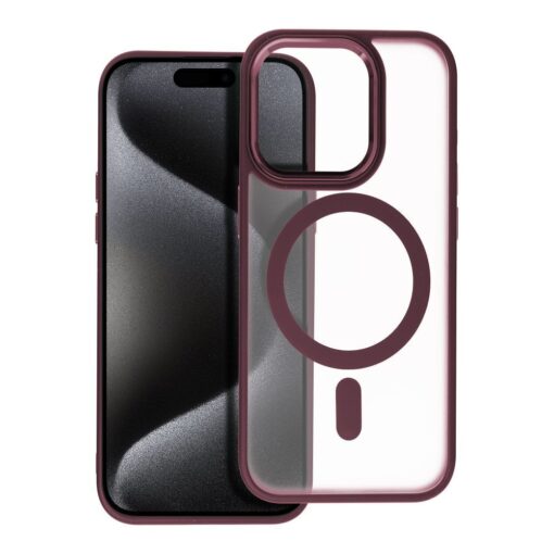 MATTE MAG COVER kompatibel mit MagSafe für IPHONE 15 Pro rot